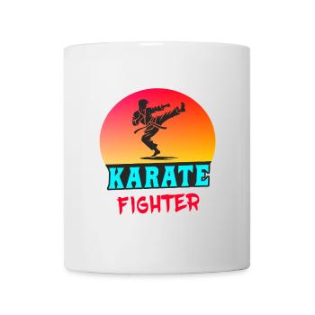 Karaté Fighter – Style Sunset - Mug blanc - blanc - Devant