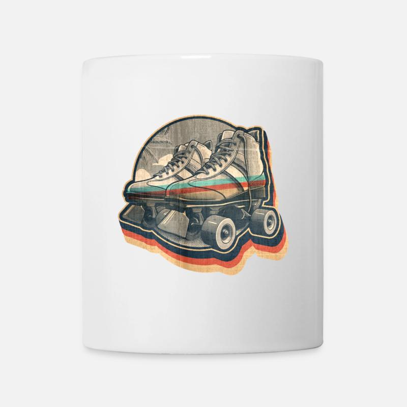 Roller vintage été rétro disco design graphique - Mug blanc - blanc