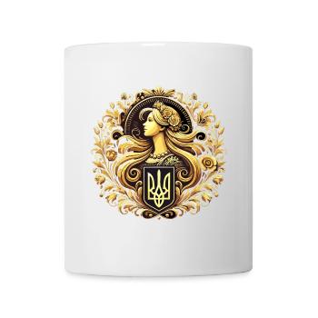 Armoiries de l’Ukraine Femme Cadeau d’or ukrainien - Mug blanc - blanc - Devant