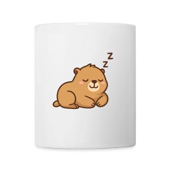 Sleeping bear in pastel browns - Mug - white - Front
