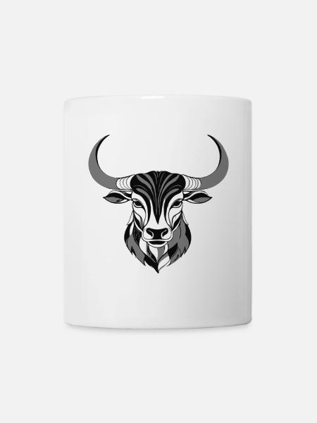 Taurus - Zodiac Sign Motive - Tasse - Weiß