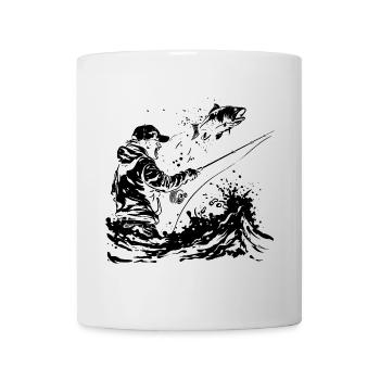 Dessin de pêche - Mug blanc - blanc - Devant