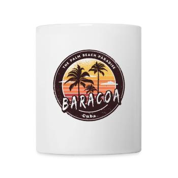 Baracoa Palm Trees and Beach Design - Mug - white - Front