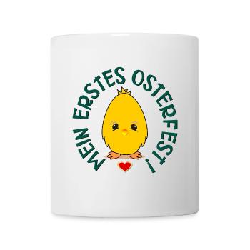 ERSTES OSTERFEST OSTERN BABY KÜKEN - Tasse - Weiß - Vorne