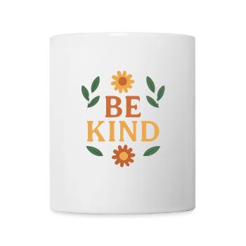 Soyez gentil Typographie florale nature - Mug blanc - blanc - Devant