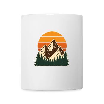 Retro Mountain Forest Adventure Scene - Mug - white - Front