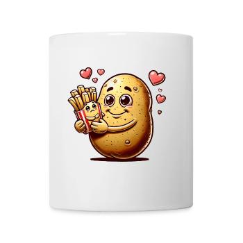 La pomme de terre aime les frites - Mug blanc - blanc - Devant