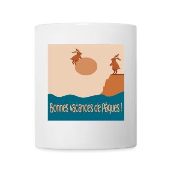 Bonnes vacances de Pâques - Mug blanc - blanc - Devant