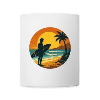 Surfer Surfen Cool Retro Surfer Vintage Surf - Tasse - Weiß - Vorne