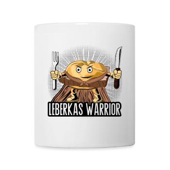 Leberkas Warrior – Deftiger Food Humor - Tasse - Weiß - Vorne