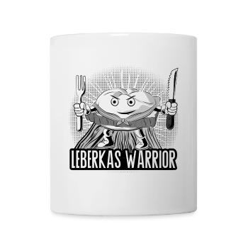 Leberkas Warrior – Brotzeit mit Biss. - Tasse - Weiß - Vorne