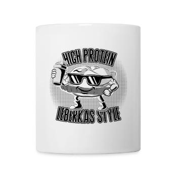 High Protein – Leberkas Style Gym Humor - Tasse - Weiß - Vorne