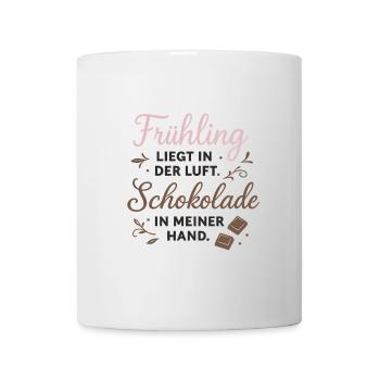 Spring in the air, chocolate in hand - Mug - white - Front