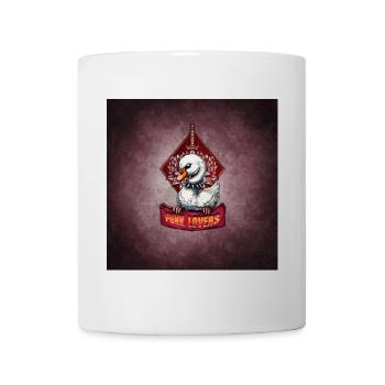 Punk Swan: Der gefiederte Rebell. - Tasse - Weiß - Vorne