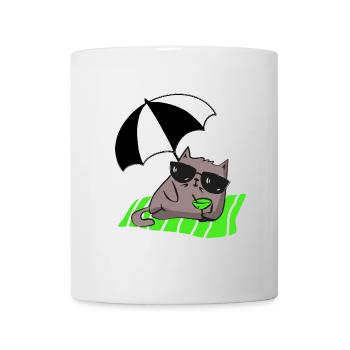 Kater mit Stil und Cocktail - Tasse - Weiß - Vorne