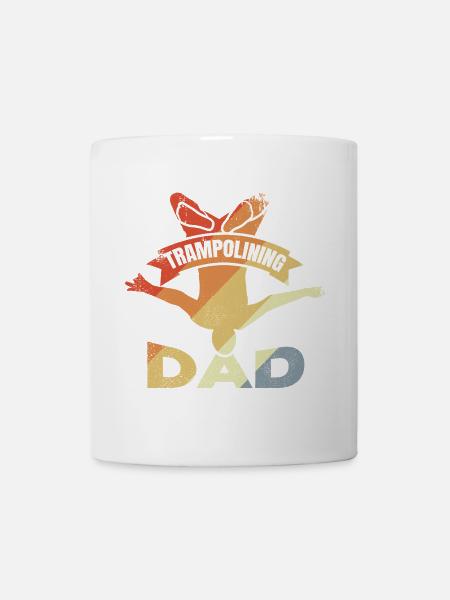 Lustiger Trampolin Vater - Tasse - Weiß