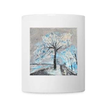 Winterlicher Baum in Aquarellstil - Tasse - Weiß - Vorne