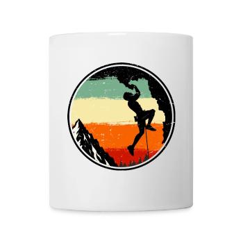 Climber on Sunset Ridge Retro - Mug - white - Front