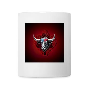 Pride and strength: an American bull - Mug - white - Front