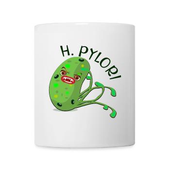 Helicobacter pylori - Dessin animé Gastroentérologie - Mug blanc - blanc - Devant