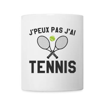 Je Peux Pas J'ai Tennis Cadeau Joueur De Tennis - Mug blanc - blanc - Devant