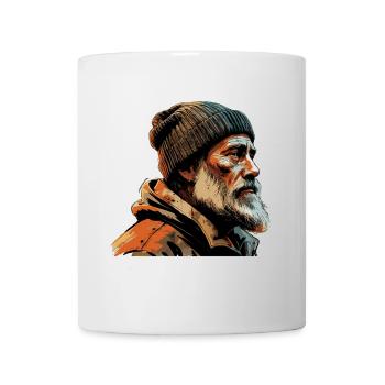 Old Man Captain Hamburg St Pauli Port Worker - Mug - white - Front