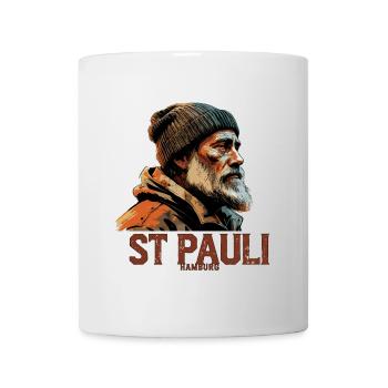 Old Man Captain Hamburg St Pauli Port Worker - Mug - white - Front