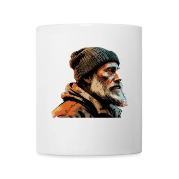 Old Man Captain Hamburg St Pauli Port Worker - Mug - white - Front