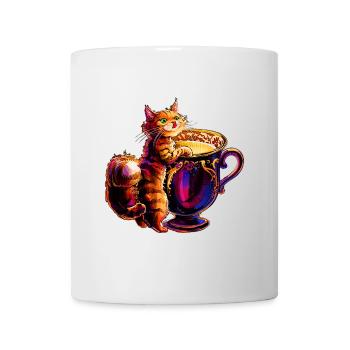 Katzen Design, Milch Tasse V1 - Tasse - Weiß - Vorne