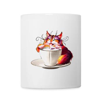 katzen Motiv Milch Tasse V2, für jedermann - Tasse - Weiß - Vorne