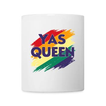 lgbtqia+ gay pride Yas Queen t-shirt - Mug - white - Front