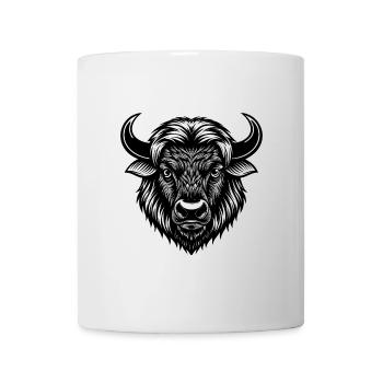 Tête de bison - Mug blanc - blanc - Devant