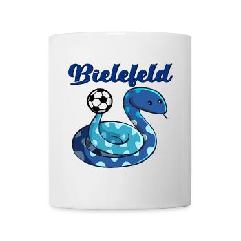 KINDER FUßBALL SCHLANGE BIELEFELD - Tasse - Weiß - Vorne