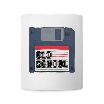 Old school Diskette Retro Vintage 80er 90er Kids - Tasse - Weiß - Vorne