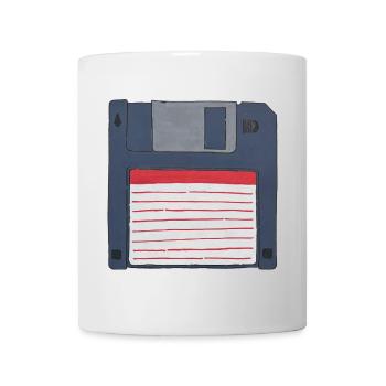 Diskette Retro Vintage Old school 80er 90er - Tasse - Weiß - Vorne