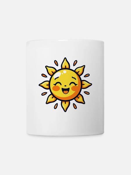 Lachende Sonne – Gute-Laune-Garantie - Tasse - Weiß