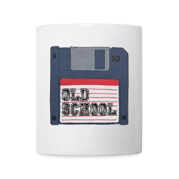 Old school Diskette Retro Vintage 80er 90er Kids - Tasse - Weiß - Vorne