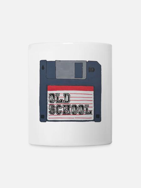 Old school floppy disk retro vintage 80s 90s kids - Mug - white