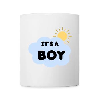Durchsage Geburtsjunge Cloud Sun, es ist ein Junge - Tasse - Weiß - Vorne