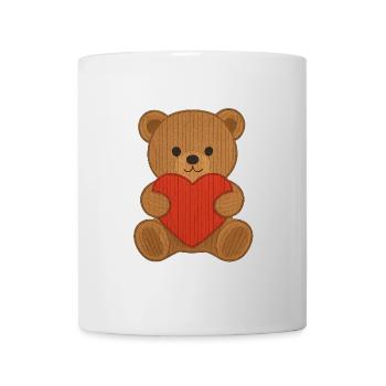 Teddy bear with heart - Mug - white - Front