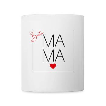 Beste Mama – Herz-Design für Muttertag - Tasse - Weiß - Vorne