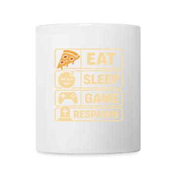 Conception du jeu Eat Sleep Respawn - Mug blanc - blanc - Devant