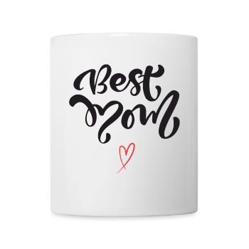 Best Mom – Herzdesign zum Muttertag - Tasse - Weiß - Vorne