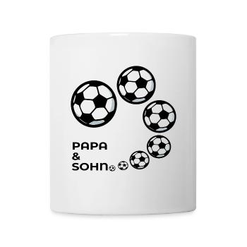 VATERTAG PAPA SOHN FUßBALLSPIELER FUSSBALL - Tasse - Weiß - Vorne
