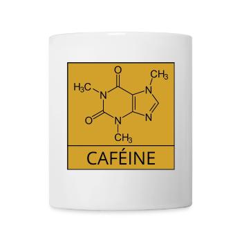 molécule de caféine - Mug blanc - blanc - Devant