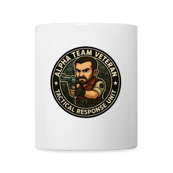 Alpha-Team-Veteran - Tasse - Weiß - Vorne