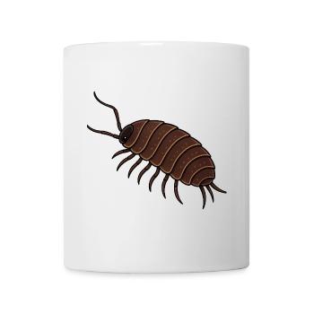 Runde Assel Illustration, Kultshirt , Kellerassel  - Tasse - Weiß - Vorne