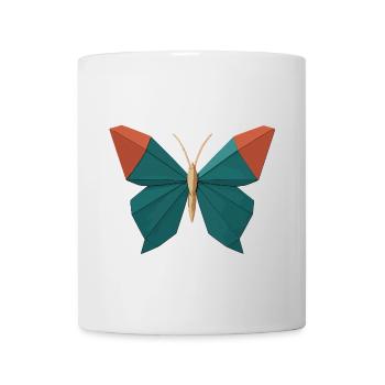 Origami Schmetterling - Tasse - Weiß - Vorne