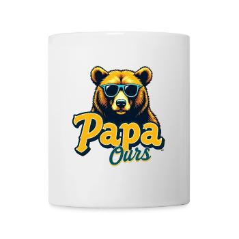 Papa Ours Lunettes Retro - Tasse - Weiß - Vorne