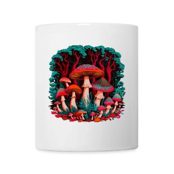 Imaginative mushroom world in the forest - Mug - white - Front